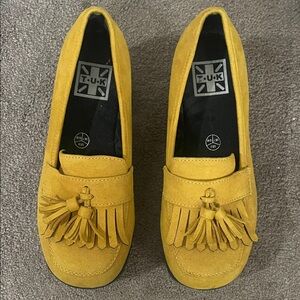 T.U.K Women's Mustard Tassel Loafers